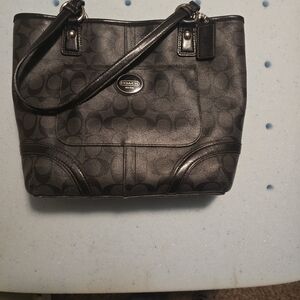 Coach Charcoal Signature Tote